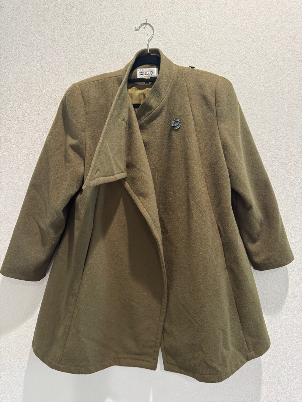 Ziche Olive Green Women's Pea Coat